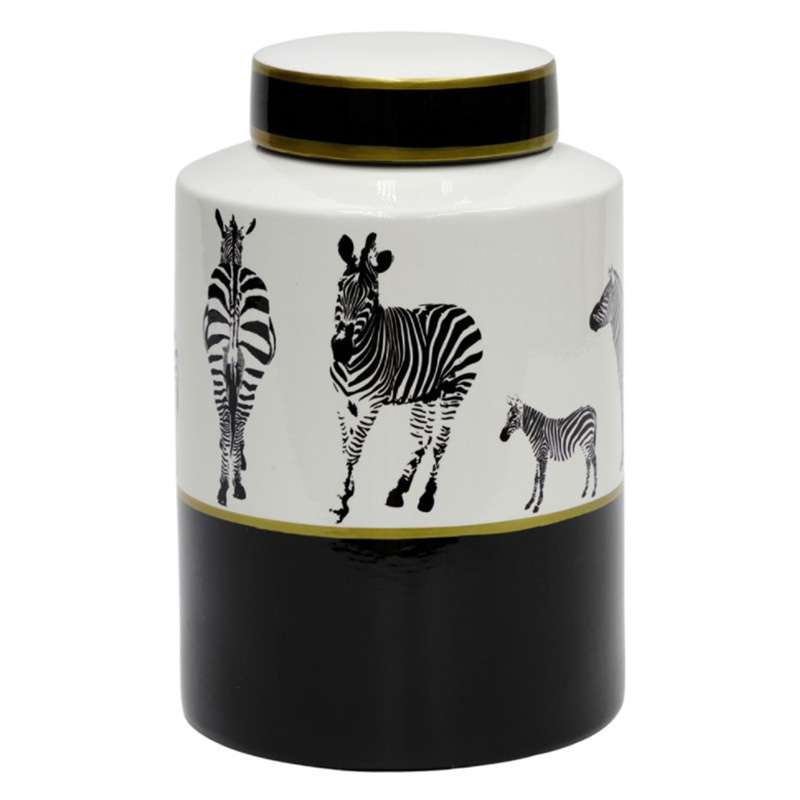 Ваза Zebra Vase white and black 26 Белый Черный Золотой Ваза Zebra Vase white and black 26 Белый Черный Золотой в Тюмени | Loft Concept