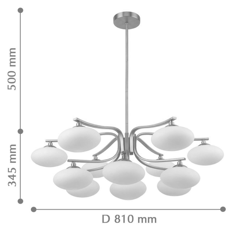 Oval Balls Mushrooms Chandelier 13 Silver Oval Balls Mushrooms Chandelier 13 Silver в Тюмени