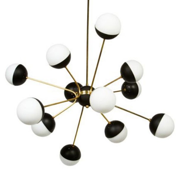 Люстра Rewire Custom Orb Chandelier Черный Латунь Прозрачный белый Люстра Rewire Custom Orb Chandelier Черный Латунь Прозрачный белый в Тюмени | Loft Concept