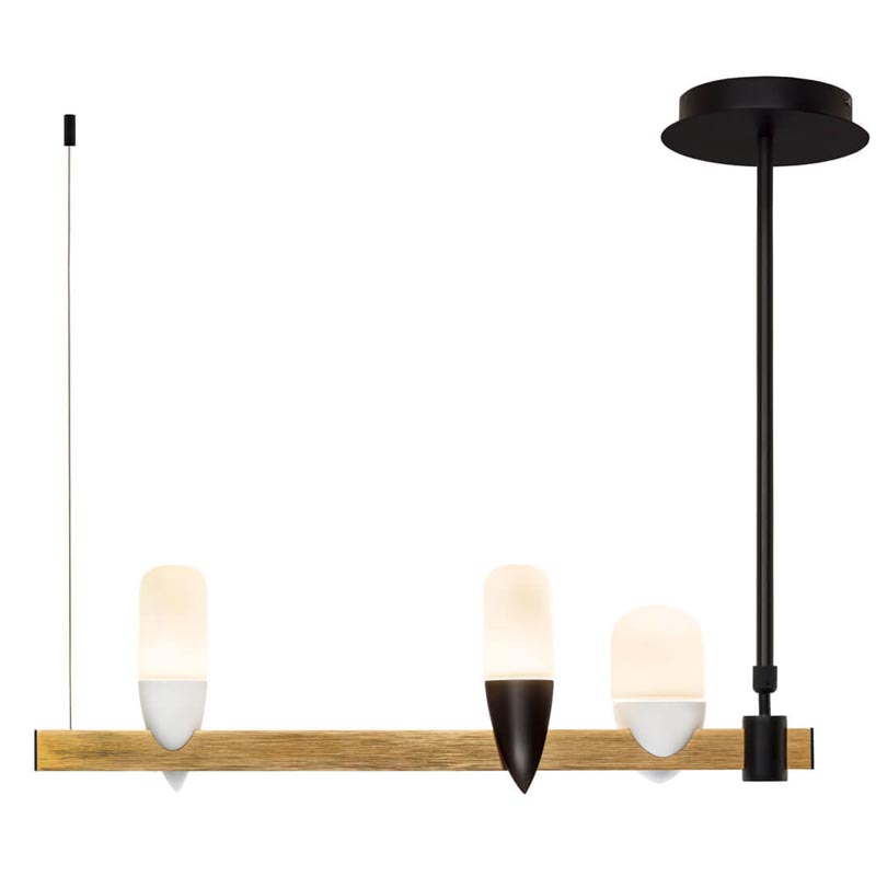 Люстра Ebenezer Chandelier Linear black 60 Латунь Черный Люстра Ebenezer Chandelier Linear black 60 Латунь Черный в Тюмени | Loft Concept