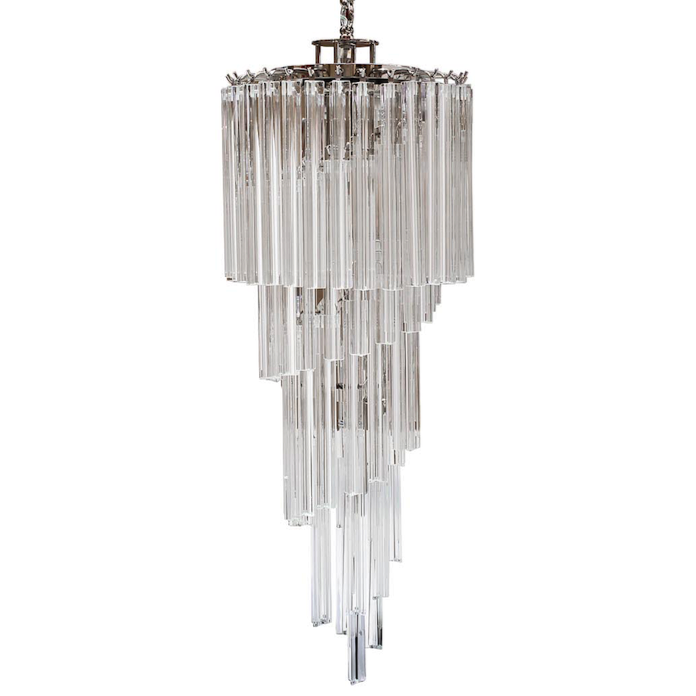 Люстра Odeon Chandelier Helix Clear 35 Хром Прозрачное Стекло Люстра Odeon Chandelier Helix Clear 35 Хром Прозрачное Стекло в Тюмени | Loft Concept
