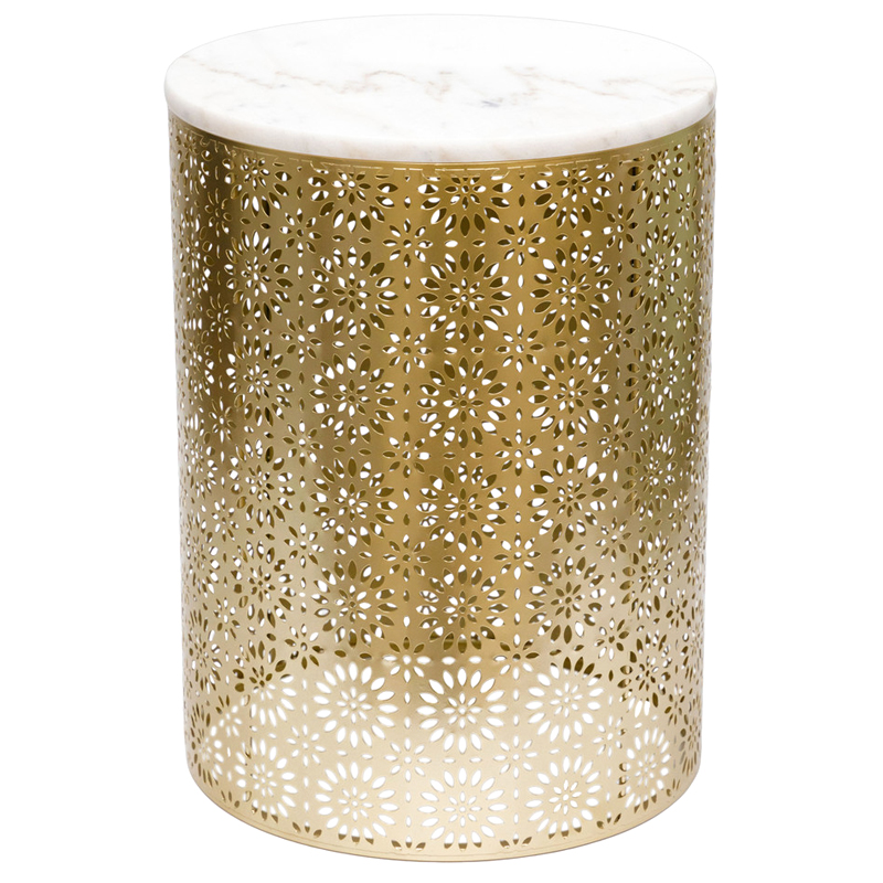 Приставной Стол Artesia Table Золотой с белым мрамором Белый Золотой Приставной Стол Artesia Table Золотой с белым мрамором Белый Золотой в Тюмени | Loft Concept