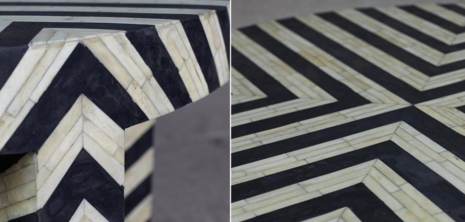 Кофейный стол Inlaid Bone Zigzag Кофейный стол Inlaid Bone Zigzag - Loft-Concept в Тюмени