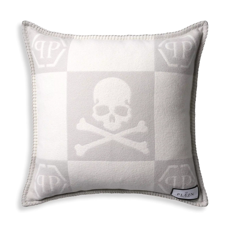 Подушка Philipp Plein Cushion Cashmere Skull 45 x 45 Grey Серый Белый Подушка Philipp Plein Cushion Cashmere Skull 45 x 45 Grey Серый Белый в Тюмени | Loft Concept