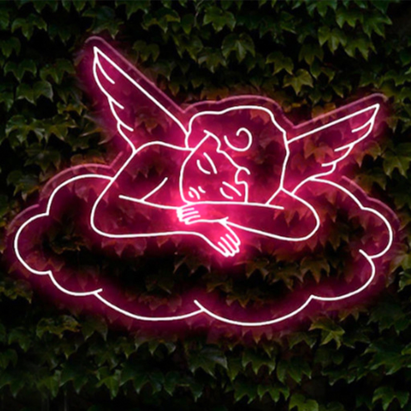 Неоновая настенная лампа Sleeping Angel Neon Wall Lamp Розовый Прозрачный Розовый Неоновая настенная лампа Sleeping Angel Neon Wall Lamp Розовый Прозрачный Розовый в Тюмени | Loft Concept
