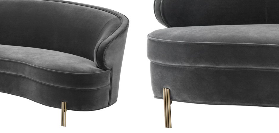 Диван Eichholtz Sofa Pierson dark grey Диван Eichholtz Sofa Pierson dark grey - Loft-Concept в Тюмени
