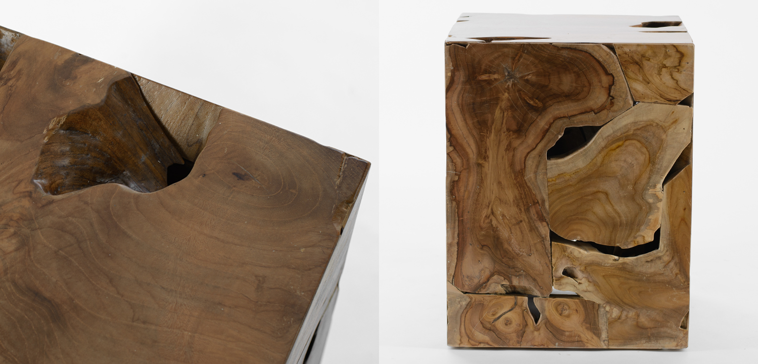 Приставной стол Wooden Cube Side Table - фото