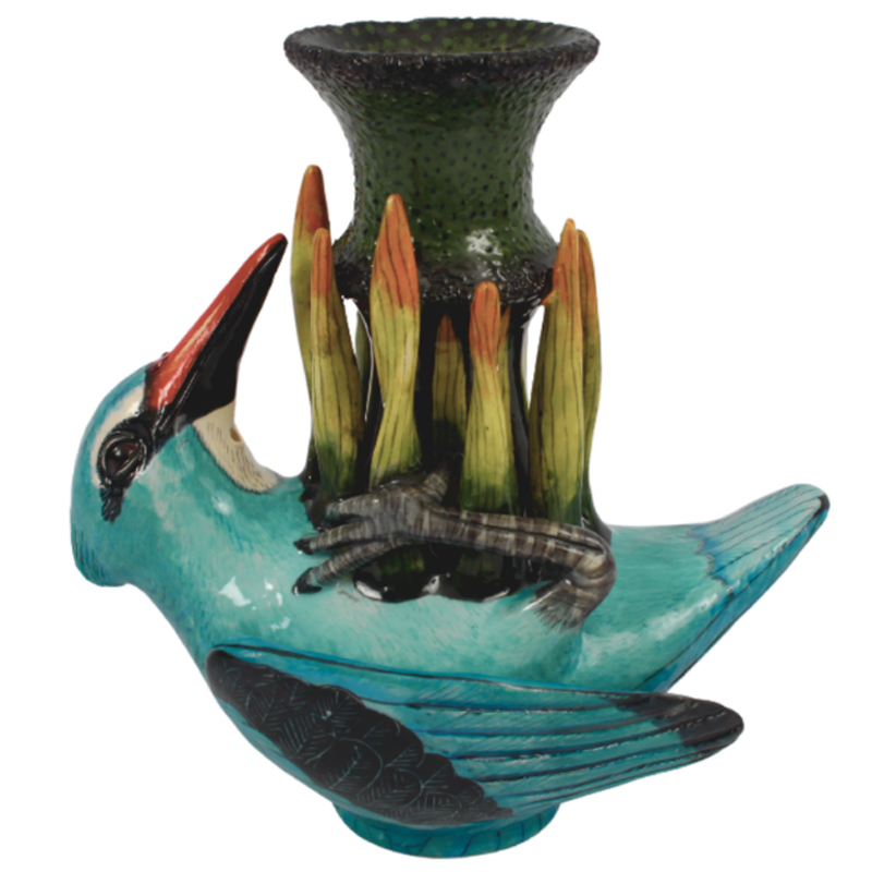 Ваза Голубая Птичка Woodland Kingfisher Vase Синий Ваза Голубая Птичка Woodland Kingfisher Vase Синий в Тюмени | Loft Concept