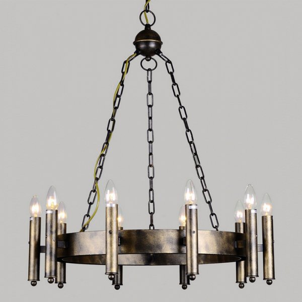 Люстра Loft Castle Chandelier 10 Металлик винтаж Люстра Loft Castle Chandelier 10 Металлик винтаж в Тюмени | Loft Concept