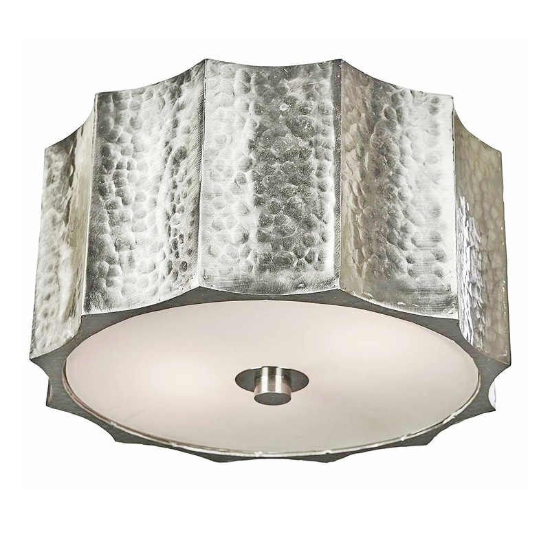 Потолочный светильник Grooved Nickel Drum Никель Потолочный светильник Grooved Nickel Drum Никель в Тюмени | Loft Concept