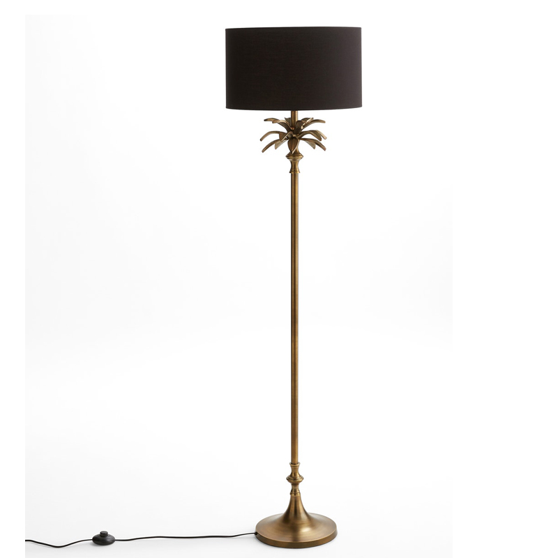 Торшер Palm Black Lampshade Латунь Черный Торшер Palm Black Lampshade Латунь Черный в Тюмени | Loft Concept