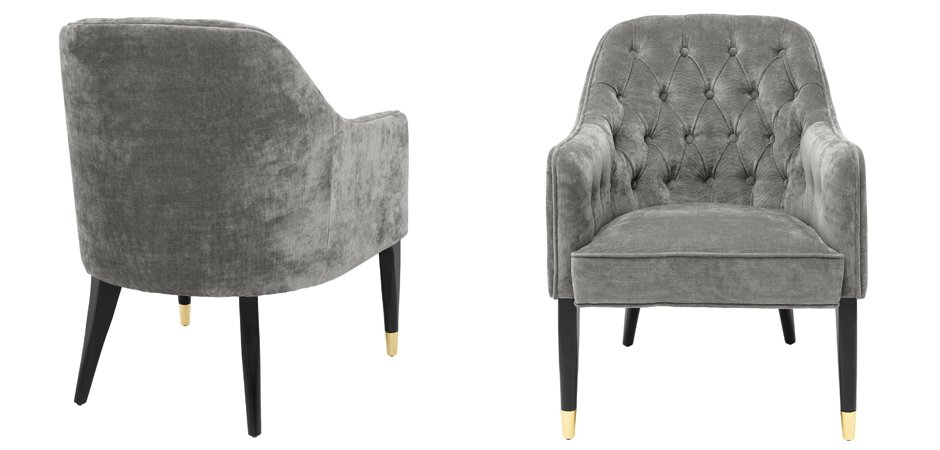 Кресло Eichholtz Chair Cyrus Grey Кресло Eichholtz Chair Cyrus Grey - Loft-Concept в Тюмени