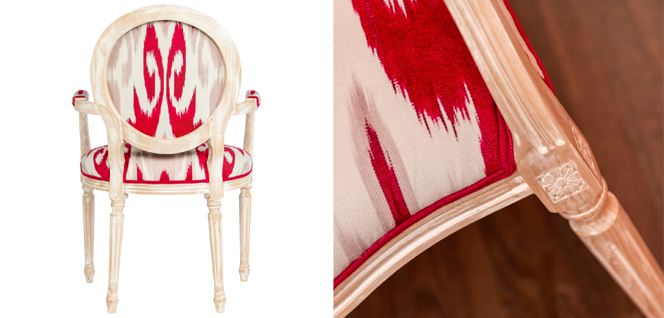 Стул с подлокотниками Ikat Pattern Красный Стул с подлокотниками Ikat Pattern Красный - Loft-Concept в Тюмени