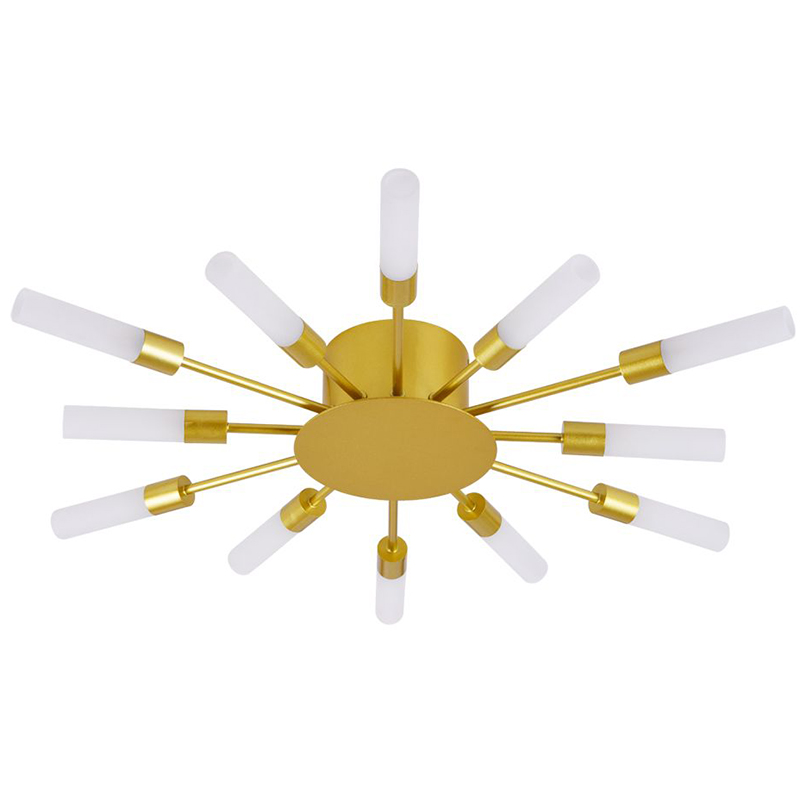 Потолочный светильник Aiden Ceiling Lamp 12 Белый Золотой Потолочный светильник Aiden Ceiling Lamp 12 Белый Золотой в Тюмени | Loft Concept