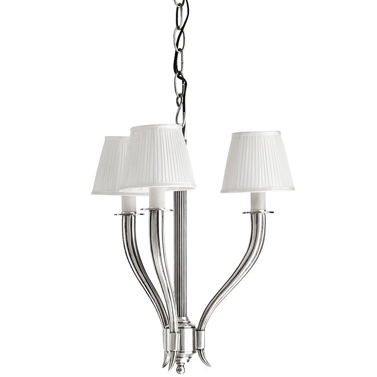 Люстра Eichholtz Chandelier Mayflower 3 Белый Нержавеющая сталь Люстра Eichholtz Chandelier Mayflower 3 Белый Нержавеющая сталь в Тюмени | Loft Concept