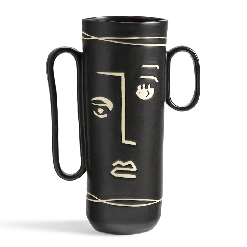 Ваза Aurick Vase Черный Белый Ваза Aurick Vase Черный Белый в Тюмени | Loft Concept