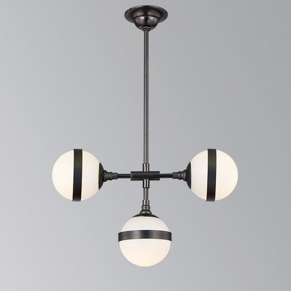 Люстра Peggy Futura lamp III Hangar Design Черный Молочный Люстра Peggy Futura lamp III Hangar Design Черный Молочный в Тюмени | Loft Concept