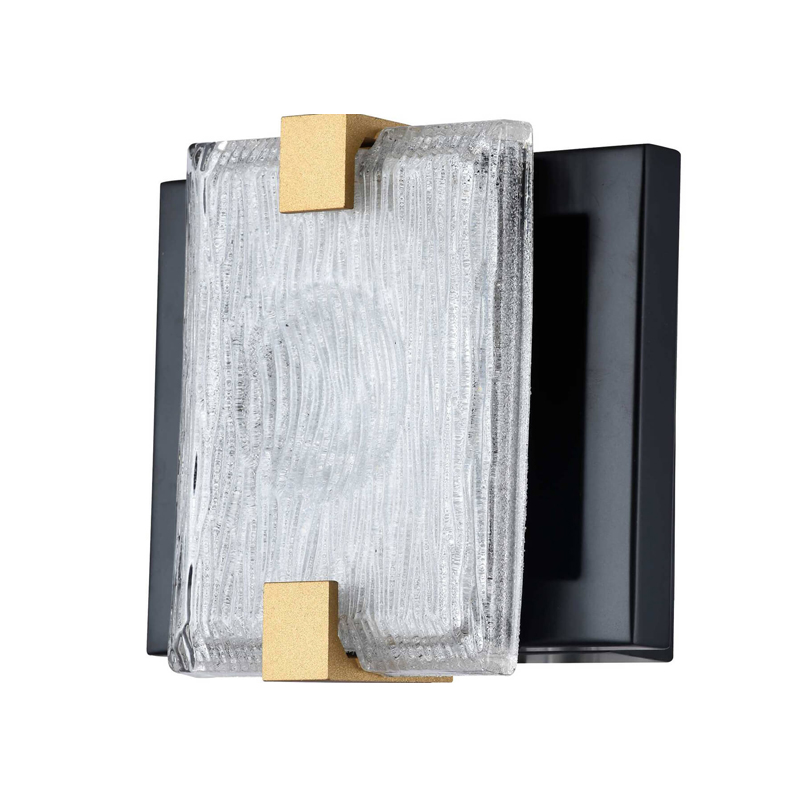 Бра Rectangular Glass Plafon Черный матовый Прозрачное Стекло Бра Rectangular Glass Plafon Черный матовый Прозрачное Стекло в Тюмени | Loft Concept