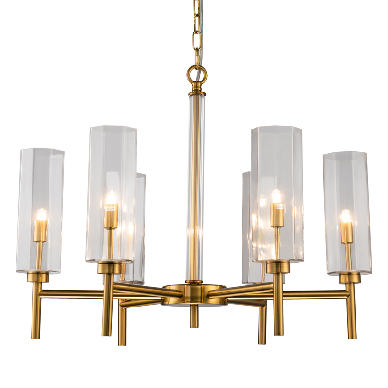 Люстра Claudine Chandelier 65 Латунь Прозрачный Люстра Claudine Chandelier 65 Латунь Прозрачный в Тюмени | Loft Concept