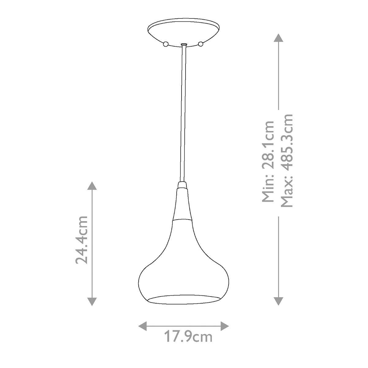  Подвесной светильник с каплевидным плафоном темного цвета Feiss в Тюмени