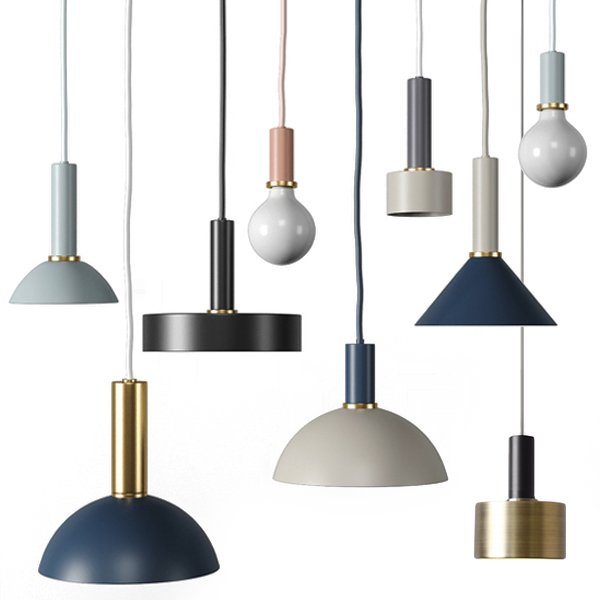 Подвесной светильник Ferm Living Socket Pendant High Черный Латунь Голубой пастельный Темно-синий Белый Дымчатая Роза Подвесной светильник Ferm Living Socket Pendant High Черный Латунь Голубой пастельный Темно-синий Белый Дымчатая Роза в Тюмени | Loft Concept