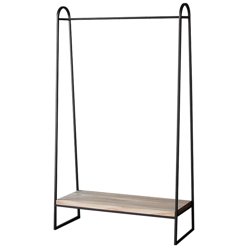 Рейл Amba Industrial Metal Rust Clothes Rail Черный Светлый дуб Рейл Amba Industrial Metal Rust Clothes Rail Черный Светлый дуб в Тюмени | Loft Concept