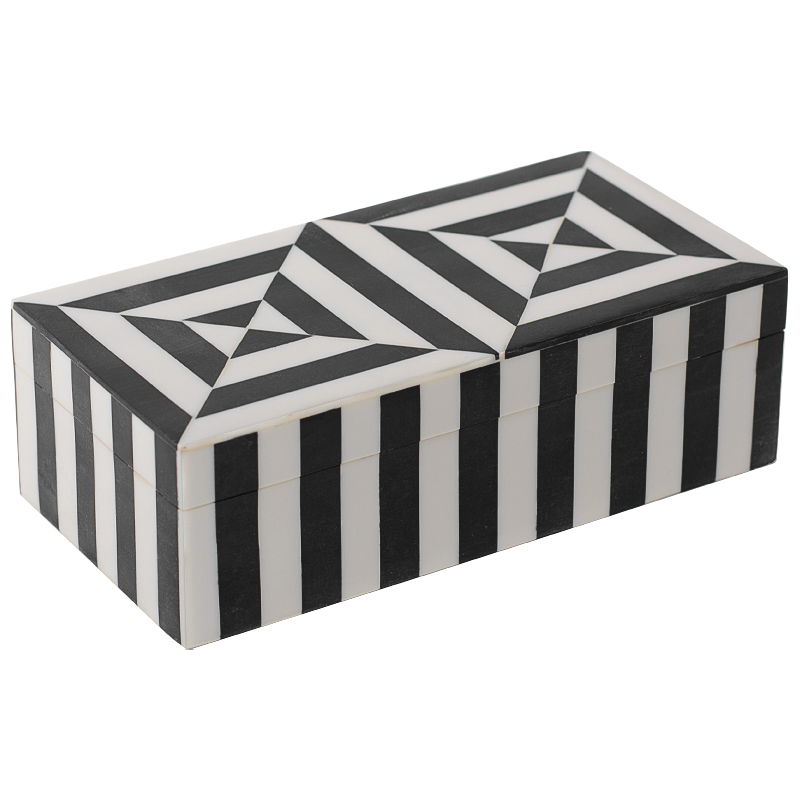 Шкатулка Squares Bone Inlay Box Черно-белый Шкатулка Squares Bone Inlay Box Черно-белый в Тюмени | Loft Concept
