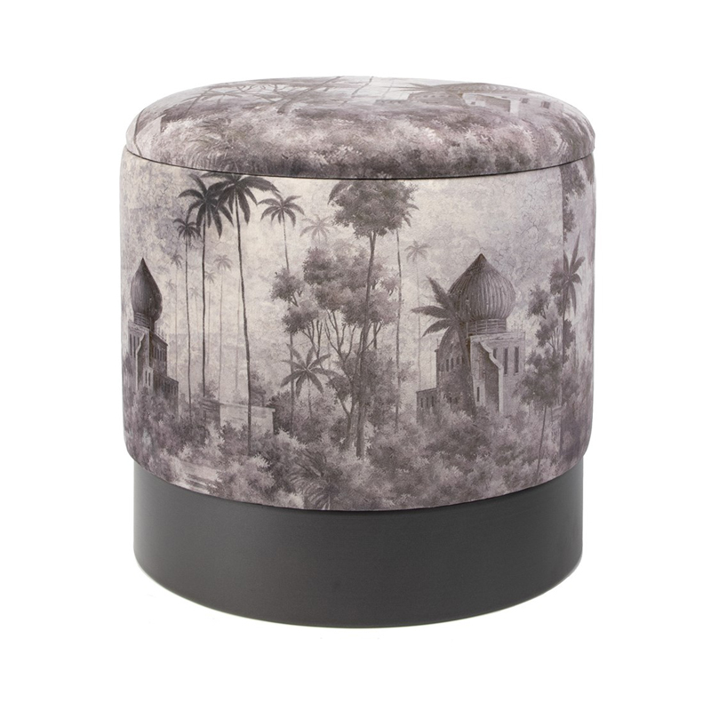 Пуф PUF Jungle Print small Мульти Черный Пуф PUF Jungle Print small Мульти Черный в Тюмени | Loft Concept