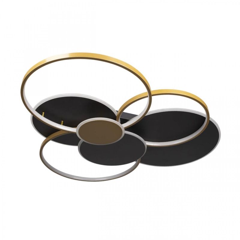 Потолочный светильник Black three rings Gold 100 см Золотой Черный Потолочный светильник Black three rings Gold 100 см Золотой Черный в Тюмени | Loft Concept