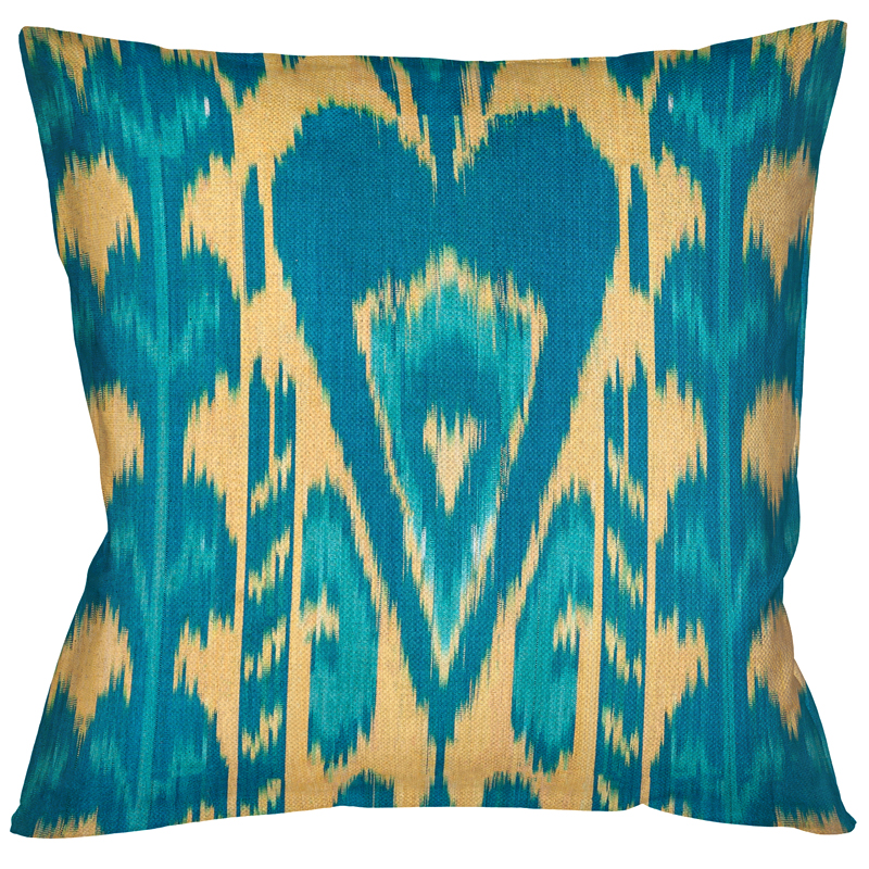Декоративная подушка Ikat Pattern Голубая Мульти Декоративная подушка Ikat Pattern Голубая Мульти в Тюмени | Loft Concept