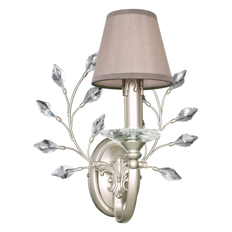 Бра Loretta Sconce grey Серый Прозрачный Белое золото винтаж Бра Loretta Sconce grey Серый Прозрачный Белое золото винтаж в Тюмени | Loft Concept