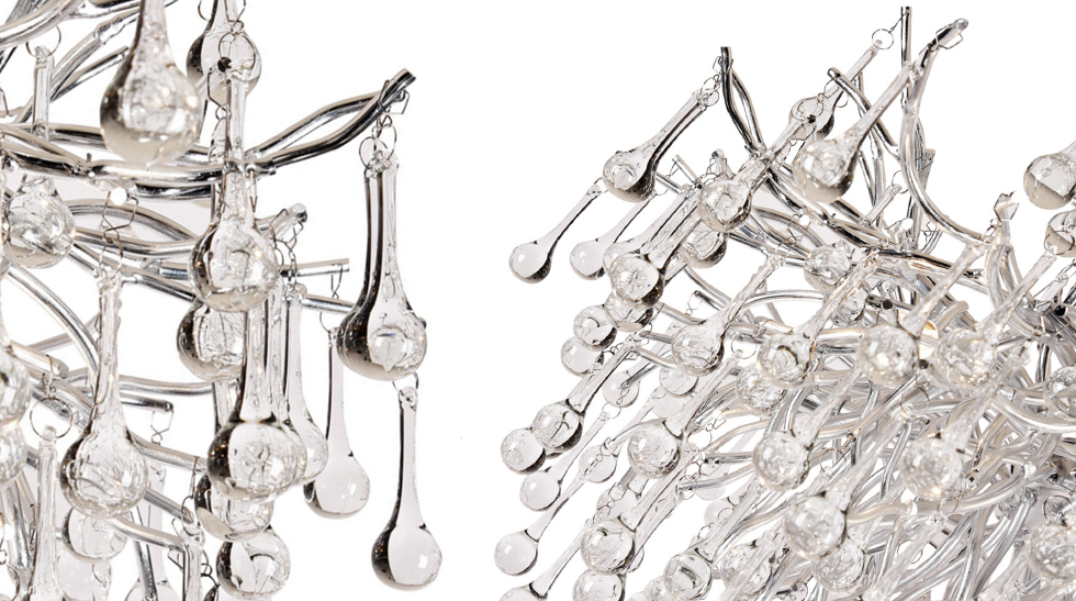 Люстра Droplet Chandelier Silver 80 Люстра Droplet Chandelier Silver 80 - Loft-Concept в Тюмени