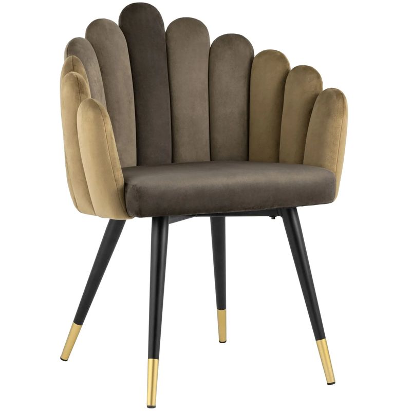 Стул Camellia Chair Коричневый Велюр Коричневый Черный Стул Camellia Chair Коричневый Велюр Коричневый Черный в Тюмени | Loft Concept