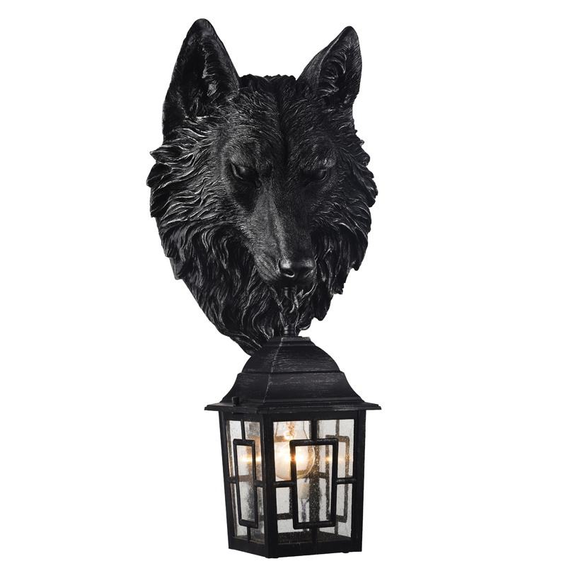 Уличный светильник Wolf Lantern Винтажный черный Прозрачное Стекло Уличный светильник Wolf Lantern Винтажный черный Прозрачное Стекло в Тюмени | Loft Concept