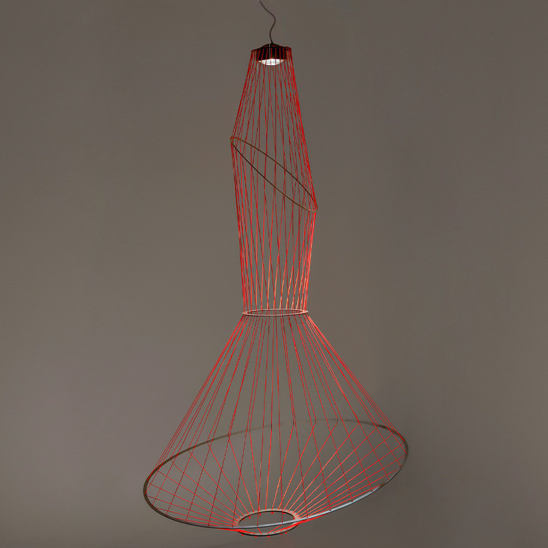 Люстра Light Threads Object Lighting Красный Черный Люстра Light Threads Object Lighting Красный Черный в Тюмени | Loft Concept