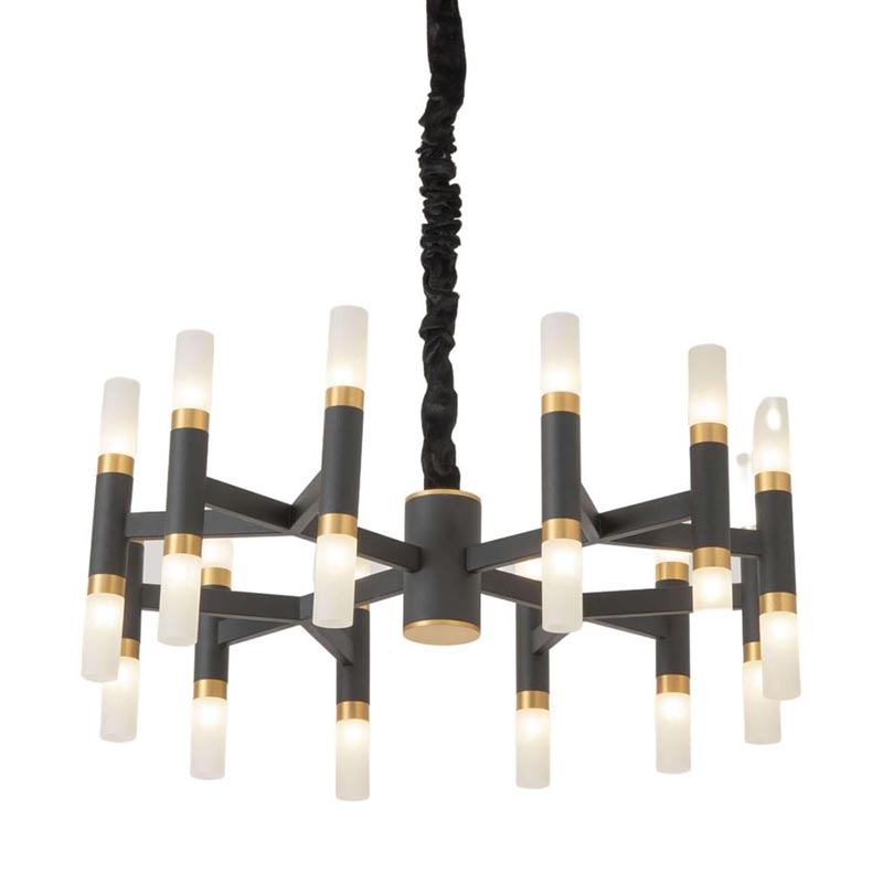 Люстра Beltram Chandelier round Белый Черный Люстра Beltram Chandelier round Белый Черный в Тюмени | Loft Concept