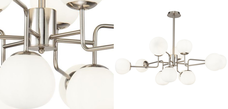 Люстра Tiepolo Ball Chandelier Nickel 12 Люстра Tiepolo Ball Chandelier Nickel 12 - Loft-Concept в Тюмени