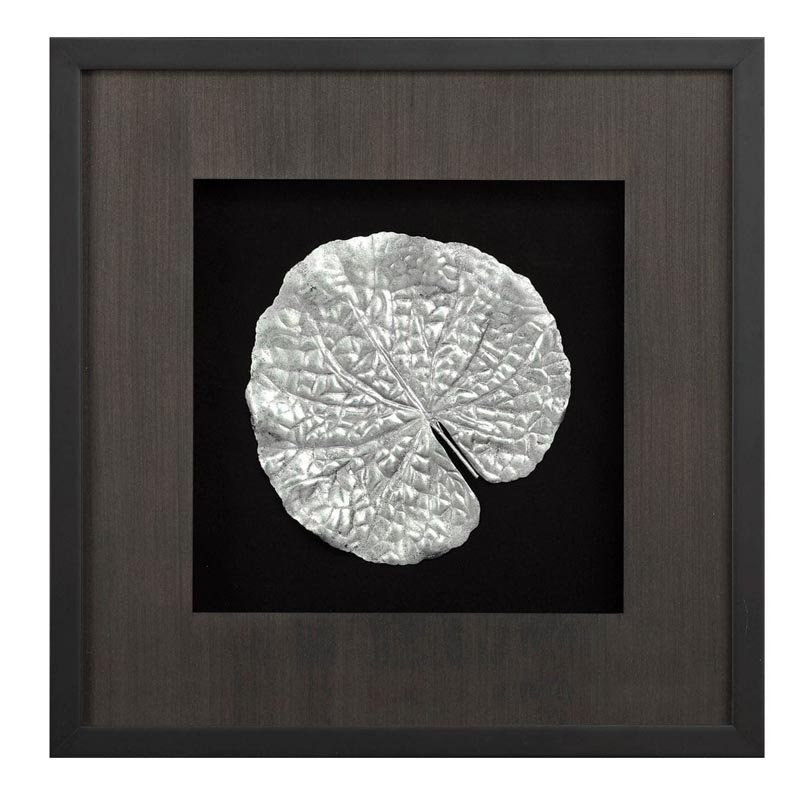 Панно Cassian Reniform Leaf Черный Серебряный Панно Cassian Reniform Leaf Черный Серебряный в Тюмени | Loft Concept