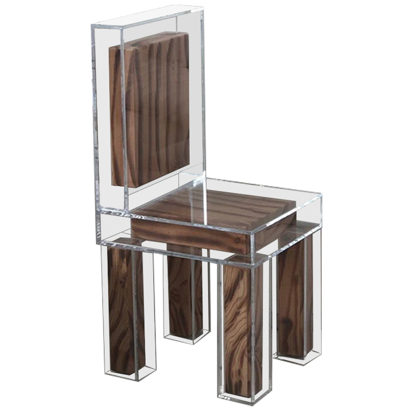 Стул Transparent Wood Chair Прозрачный Коричневый Стул Transparent Wood Chair Прозрачный Коричневый в Тюмени | Loft Concept