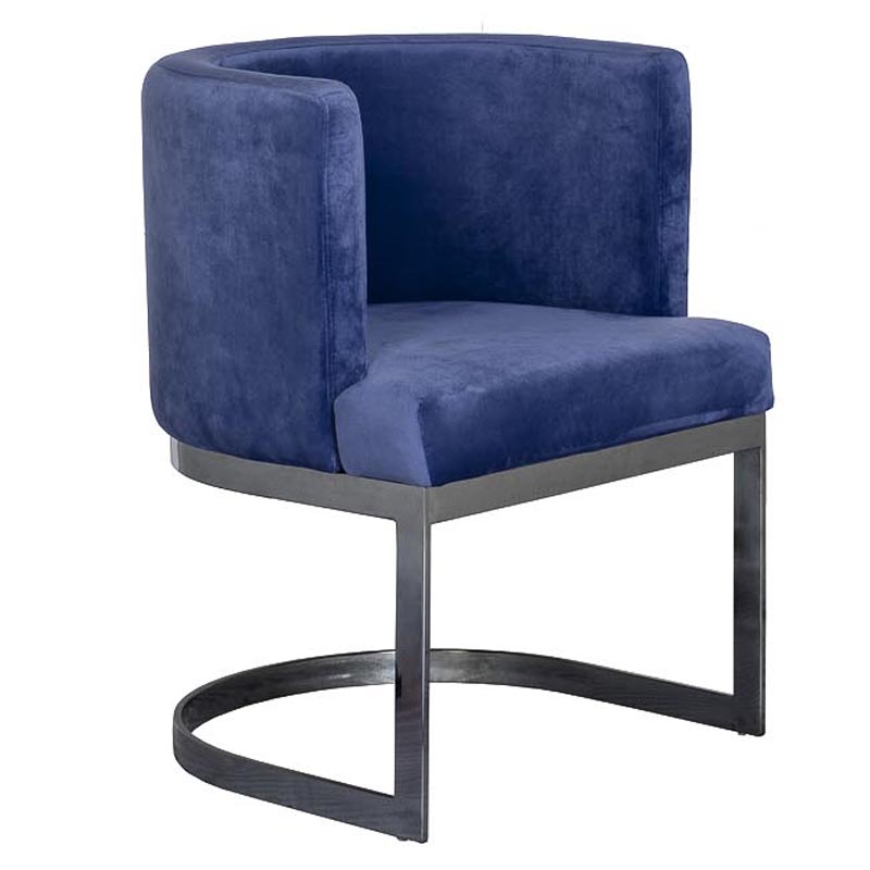 Стул Disalia Chair blue Темно-синий Темный хром Стул Disalia Chair blue Темно-синий Темный хром в Тюмени | Loft Concept