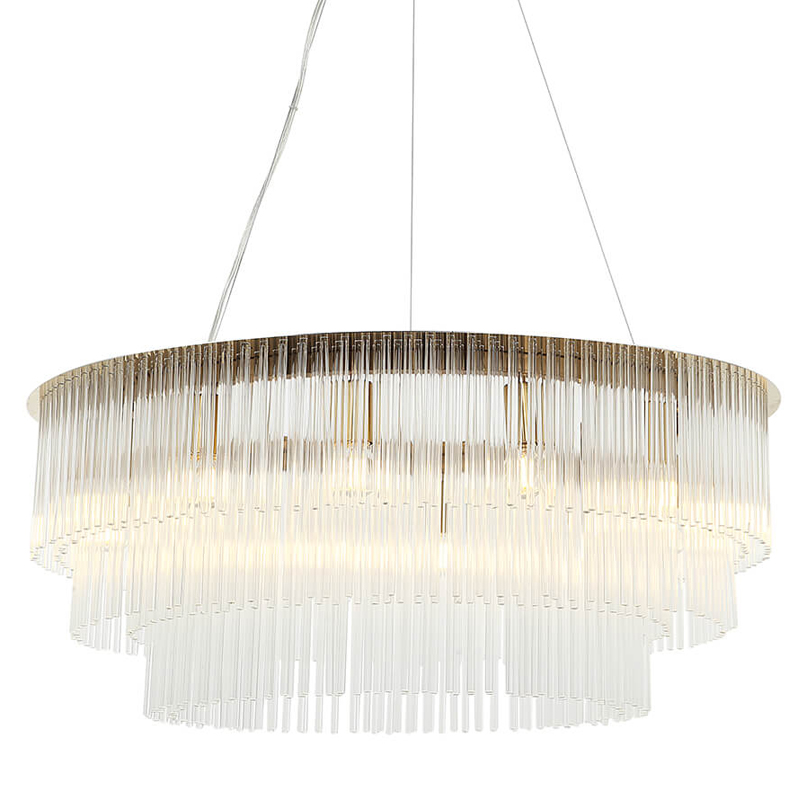 Люстра Harrison Chandelier gold 12 lamp Глянцевое золото Прозрачный Люстра Harrison Chandelier gold 12 lamp Глянцевое золото Прозрачный в Тюмени | Loft Concept