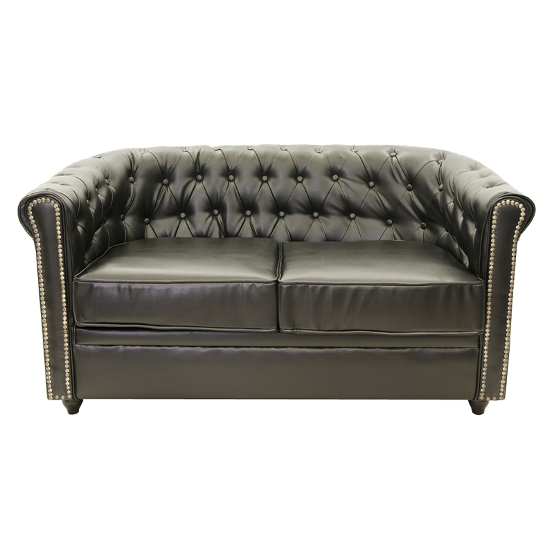 Диван кожаный на деревянных ножках из массива березы Caleb Leather Seating black Черный Диван кожаный на деревянных ножках из массива березы Caleb Leather Seating black Черный в Тюмени | Loft Concept