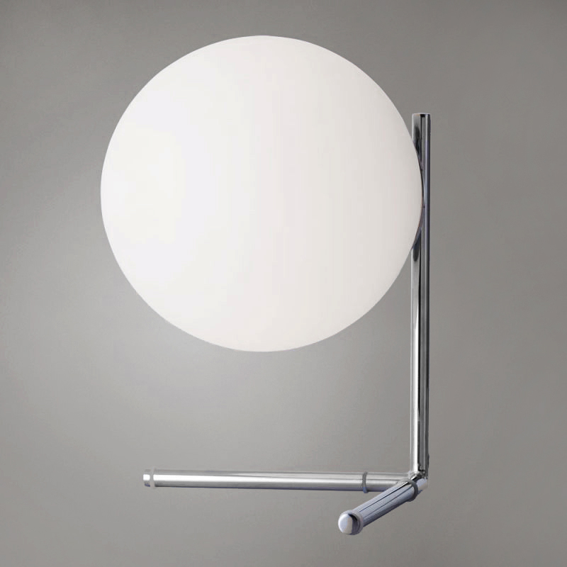 Настольная лампа IC Lighting Flos Table Chrome Хром Прозрачный белый Настольная лампа IC Lighting Flos Table Chrome Хром Прозрачный белый в Тюмени | Loft Concept