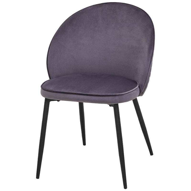 Стул с бархатной обивкой на металлических ножках Hexagon Pattern Chair Баклажан Черный Стул с бархатной обивкой на металлических ножках Hexagon Pattern Chair Баклажан Черный в Тюмени | Loft Concept