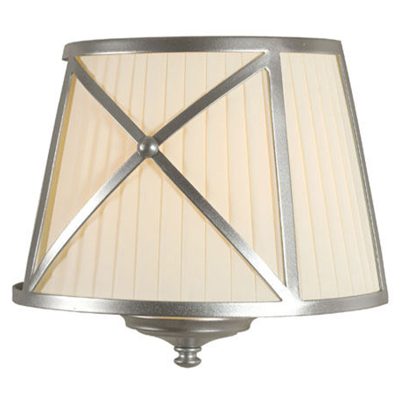 Бра Provence Lampshade Light Silver Wall Lamp Бежевый Серебряный Бра Provence Lampshade Light Silver Wall Lamp Бежевый Серебряный в Тюмени | Loft Concept
