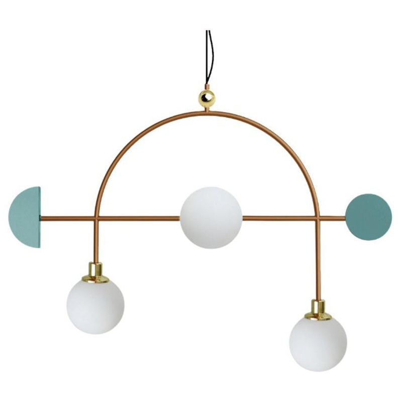 Дизайнерский Светильник Green Brown Space Ceiling Lamp by Dovain Studio Белый Латунь Бирюзовый Дизайнерский Светильник Green Brown Space Ceiling Lamp by Dovain Studio Белый Латунь Бирюзовый в Тюмени | Loft Concept