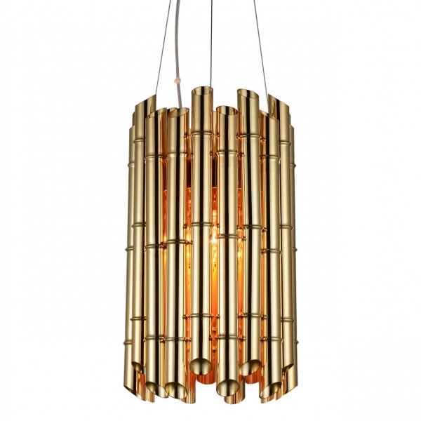 Люстра Golden Bamboo Pendant 6 Глянцевое золото Люстра Golden Bamboo Pendant 6 Глянцевое золото в Тюмени | Loft Concept
