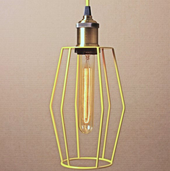 Подвесной светильник Wire Cage Pendant Spauk Yellow Желтый Подвесной светильник Wire Cage Pendant Spauk Yellow Желтый в Тюмени | Loft Concept
