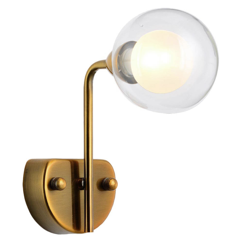 Бра Bistro Globe Milk Wall Lamp Прозрачный белый Латунь Бра Bistro Globe Milk Wall Lamp Прозрачный белый Латунь в Тюмени | Loft Concept