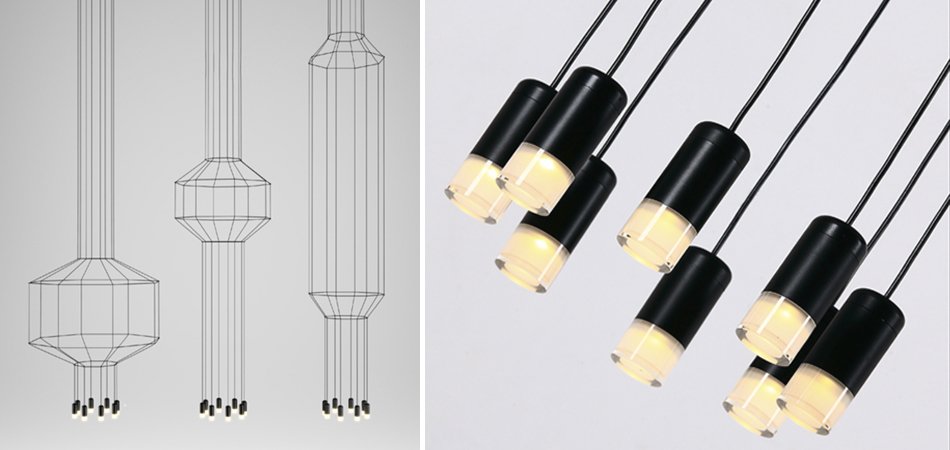 Vibia Wireflow Chandelier 0307 LED Suspension lam Vibia Wireflow Chandelier 0307 LED Suspension lam - Loft-Concept в Тюмени